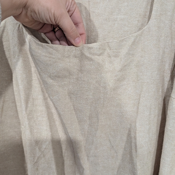 NWT Old Navy Beige Sleeveless Linen-Blend Crop Top in Size 2X - Picture 5 of 9